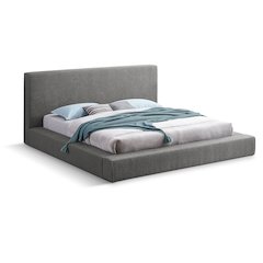Terra Grey Boucle Fabric Full Bed