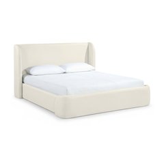 Warby Cream Vegan Leather Upholstered Full Bed