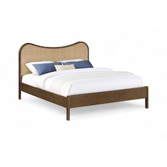 Windsor Brown Solid Wood Queen Bed (3 Boxes)