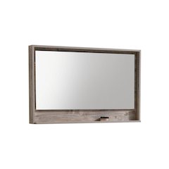 Bosco 48" Framed Mirror With Shelve - Ocean Gray Finish