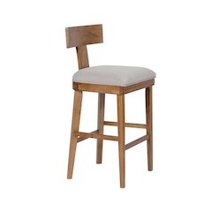 Theodora T- Back Bar Stool with Wood Seat Frame and Cushion