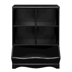Multi-Cubby Storage Cabinet - Black