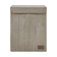 Collapsible Folding Corduroy Laundry Hamper Storage - Taupe Gray