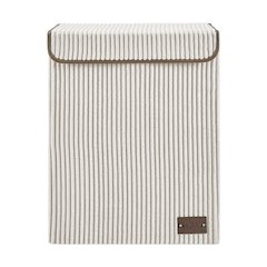 Collapsible Folding Corduroy Laundry Hamper Storage - Cream White
