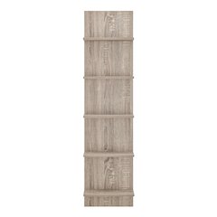 Weathered Oak Finish Wide Column Wall Shelf