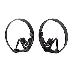 Encircled Male & Female Reader Cast Iron Sculpture Statue Set of 2