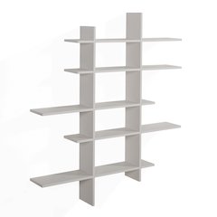 Five Level Asymmetric Shelf - White