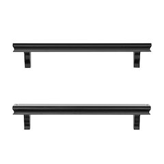 Decorative 24" Wall Decor Display Ledge Shelves – (Set of 2) - Black