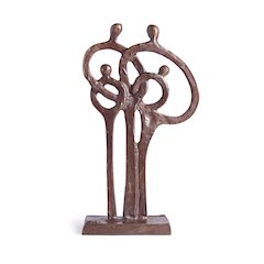 Family of 4 Ring of Love Cast Bronze