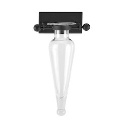 Clear Amphora Vase on Iron Sconce with Finials