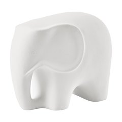 Abstract Minimalist Elephant Decorative Accent Matte Ceramic Sculpture Figure