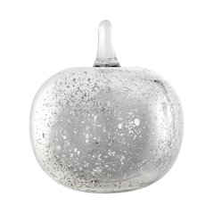 Alloya Apple Decorative Accent Tabletop Glass Sculpture Figure - Silver