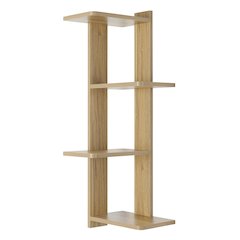 Alvar Corner 4-Tier Floating Ledge Column Wall Shelf - Chestnut