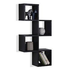 Cubby Chessboard Wall Shelf – Black
