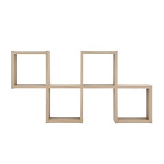 Cubby Chessboard Wall Shelf – Horizontal or Vertical - Chestnut