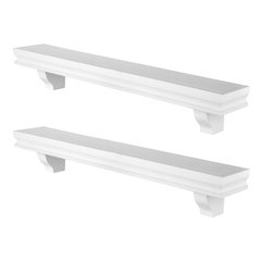 Decorative 24" Wall Décor Display Ledge Shelves – (Set of 2) - White