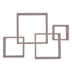 Intersecting Cube Shelves - Weathered Oak