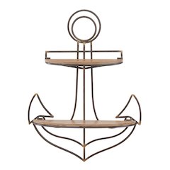 Adjustable Foldable Two-Tier Anchor Decorative Wall Shelf