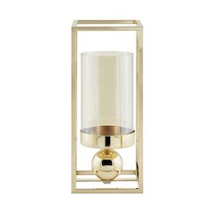 Luna Warm Gold Tinted Glass Large Hurricane Candle Holder
