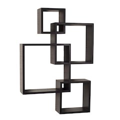 Intersecting Cube Shelves - Espresso