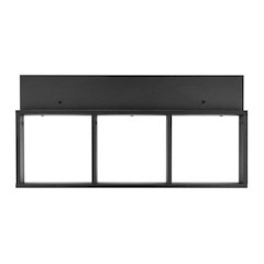 Modern 3 Cube Floating Cubby Wall Shelf with Display Ledge- Black