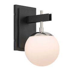 Allie 1-Lt Bath - Black/Satin Brass