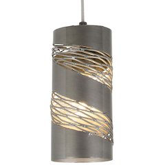 Flow 1-Lt Cylinder Mini Pendant - Steel