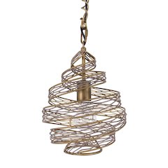 Flow 1-Lt Twist Mini Pendant - Hammered Ore