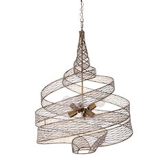 Flow 6-Lt Twist Pendant - Hammered Ore