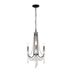 Barcelona 3-Lt Crystal Chandelier - Onyx