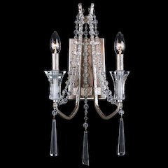 Barcelona 2-Lt Crystal Sconce - Transcend Silver