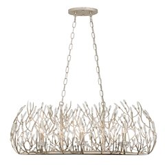 Bask 6-Lt Crystal Linear Pendant - Gold Dust