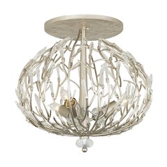Bask 3-Lt Crystal Ceiling Mount - Gold Dust