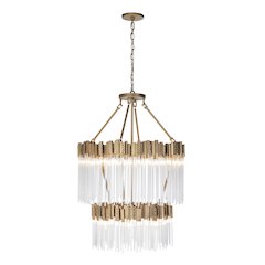Matrix 14-Lt 2-Tier Chandelier - Havana Gold