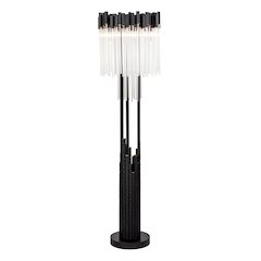 Matrix 6-Lt Floor Lamp - Matte Black/French Gold