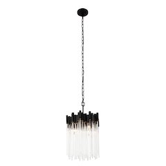 Matrix 3-Lt Pendant - Matte Black/French Gold