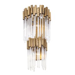 Matrix 2-Lt 2-Tier Sconce - Havana Gold