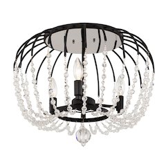 Voliere 3-Lt Semi-Flush - Matte Black