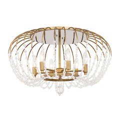 Voliere 6-Lt Semi-Flush - Havana Gold