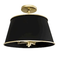 Coco 4-Lt Semi-Flush - Matte Black/French Gold