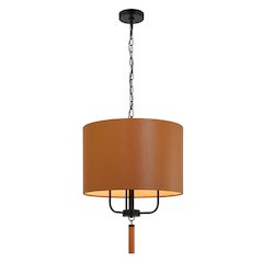 Secret Agent 3-Lt Pendant - Black/Camel Leather