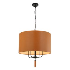 Secret Agent 4-Lt Pendant - Black/Camel Leather