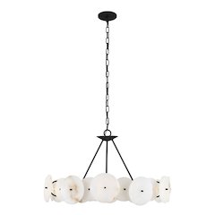Cosmos 6-Lt   Chandelier - Matte Black