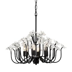 Wildflower 6-Lt Chandelier - Matte Black