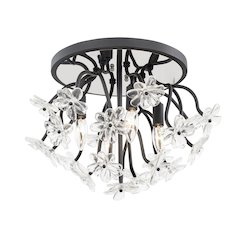 Wildflower 4-Lt Semi-Flush - Matte Black