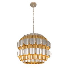 Swoon 6-Lt Pendant - Antique Gold/Gold Dust