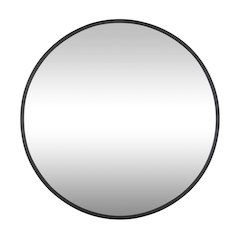 Cottage 30-in Round Mirror - Black