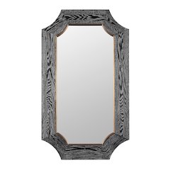 Farra 26x44 Wall Mirror - Cerused Black/Weathered Brass