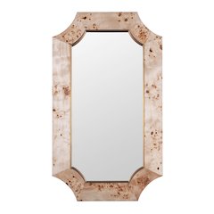 Farra 26x44 Wall Mirror - Poplar Burl/Weathered Brass