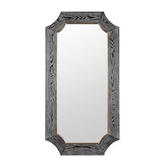 Farra 28x54 Wall Mirror - Cerused Black/Weathered Brass